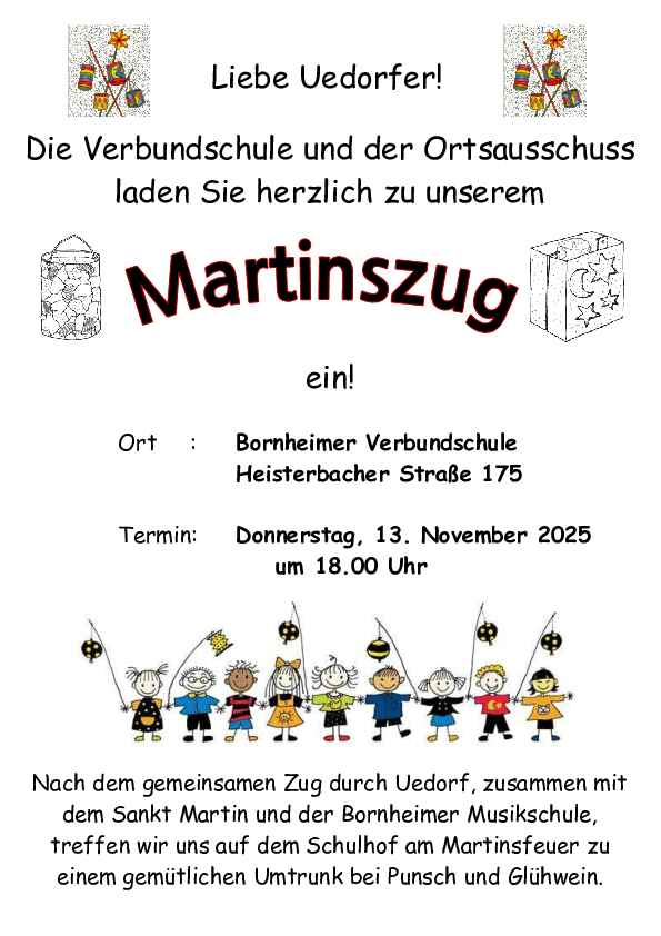 Einladung Uedorfer Martinszug 2025
